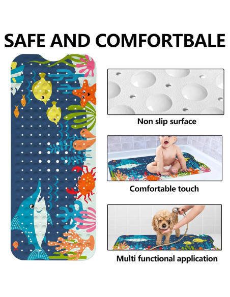 Alfombra de Baño Antideslizante Lnond Tiburones 101.6x40.6cm