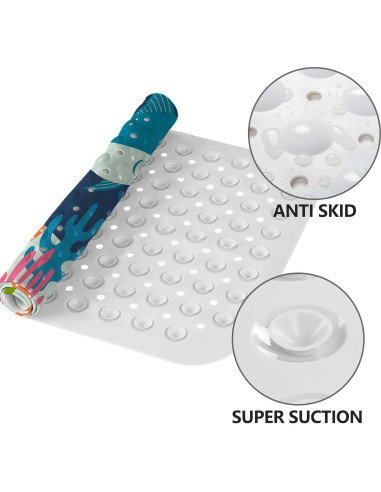 Alfombra de Baño Antideslizante Lnond Tiburones 101.6x40.6cm