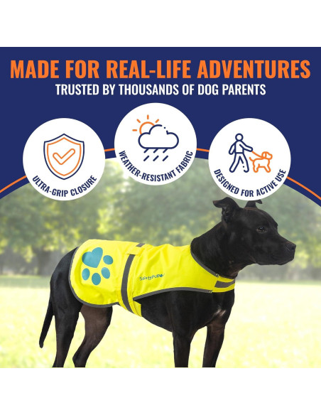 Chaleco Reflectante para Perros SafetyPUP XD Amarillo Pequeño