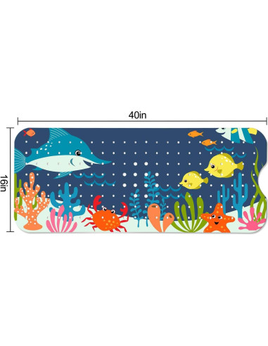 Alfombra de Baño Antideslizante Lnond Tiburones 101.6x40.6cm