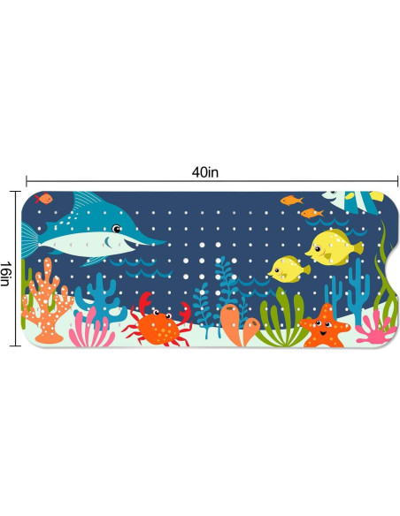 Alfombra de Baño Antideslizante Lnond Tiburones 101.6x40.6cm