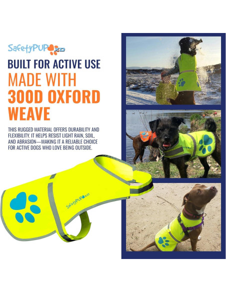 Chaleco Reflectante para Perros SafetyPUP XD Amarillo Pequeño
