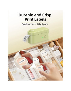 Etiquetadora Bluetooth MakeID L1 Verde - Impresora Térmica 9-16mm 2