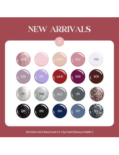 Kit de Esmalte en Gel Beetles Musa Moderna 20 Colores 5ml 2