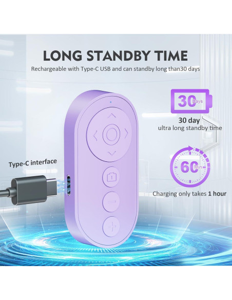 Control Remoto Inalámbrico Aistraunix para Smartphone Púrpura