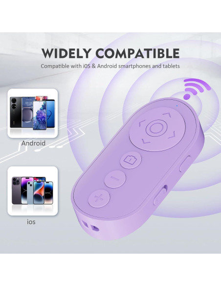Control Remoto Inalámbrico Aistraunix para Smartphone Púrpura