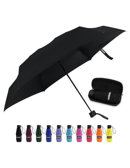 Paraguas Mini Compacto Yoobure Negro 100 cm UV 99% Portátil