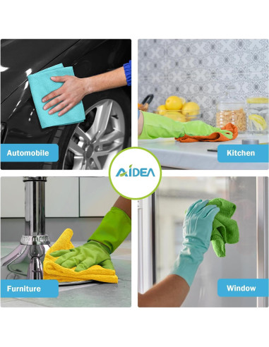 Paños de Microfibra AIDEA 8PK 30x30cm Sin Pelusa
