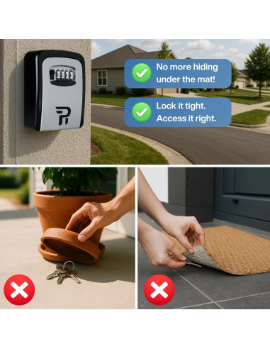 Caja de Llave RUDY RUN Montaje en Pared 2-Pack Seguridad