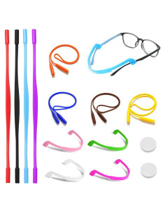 12 Correas de Gafas de Silicona para Niños y Adultos