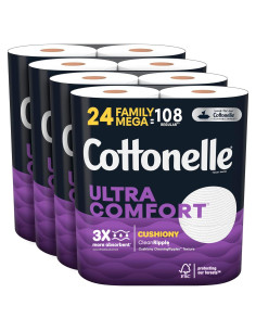 Papel Higiénico Cottonelle Ultra Comfort 24 Rollos Mega Familia
