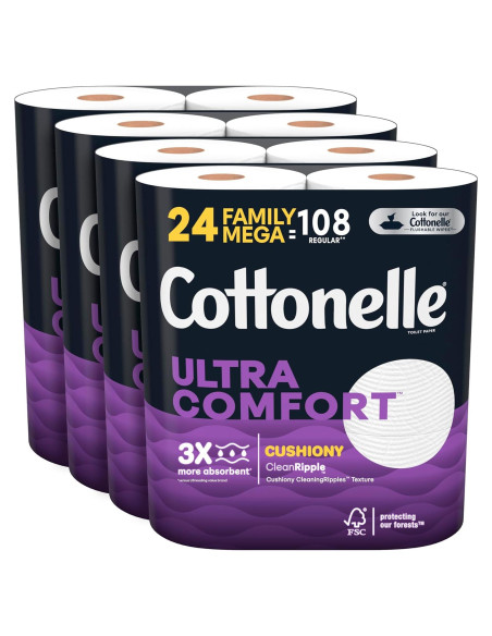 Papel Higiénico Cottonelle Ultra Comfort 24 Rollos Mega Familia