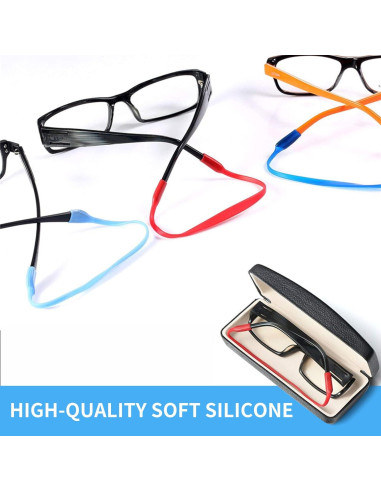 12 Correas de Gafas de Silicona para Niños y Adultos