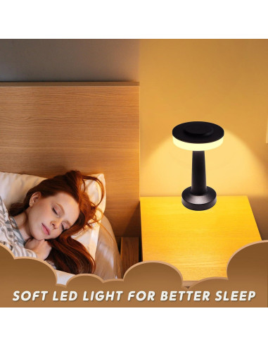 Conjunto de 4 Lámparas de Mesa LED Riakrum Portátiles USB