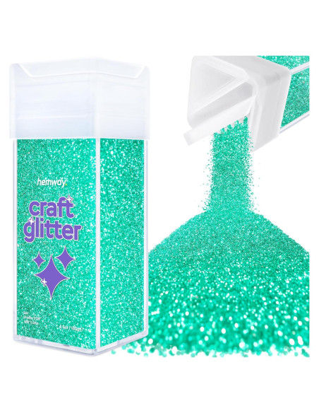 Brillo Ultrafino Hemway 130g Azul Turquesa Holográfico - Cosmético