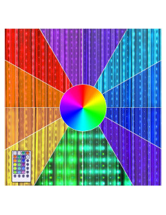 Luces de Cortina de Hadas KPROE 2m con Control Remoto 16 Colores