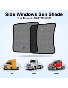 Cortina Solar KUST 2PCS para Ventana Lateral Camión 50.8x42.9cm 2