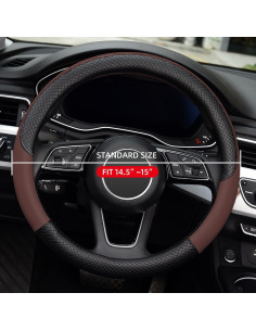 Funda de Volante LABBYWAY de Cuero Microfibra 37-39 cm Antideslizante 2