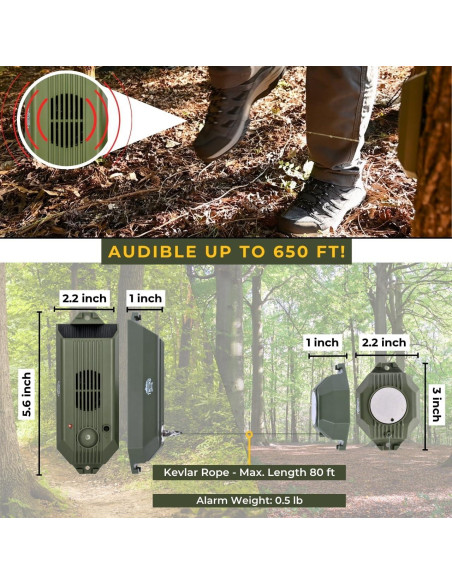 Alarma Perimetral Tactiko 2.0 Recargable 129 dB Solar USB