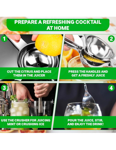 Set de Cócteles LEGLO 3 Piezas - Exprimidor, Cuchara y Muddler