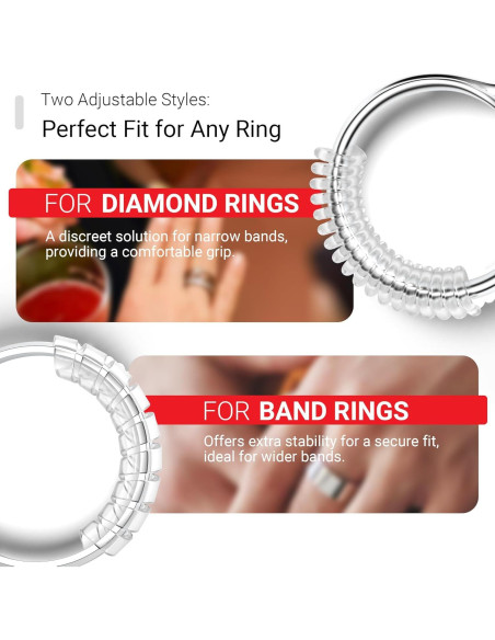 Ajustadores de Anillos de Silicona Omilly - Paquete de 12