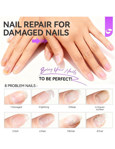 Endurecedor y Esmalte de Crecimiento Gelike 15ml Rosa 6 en 1