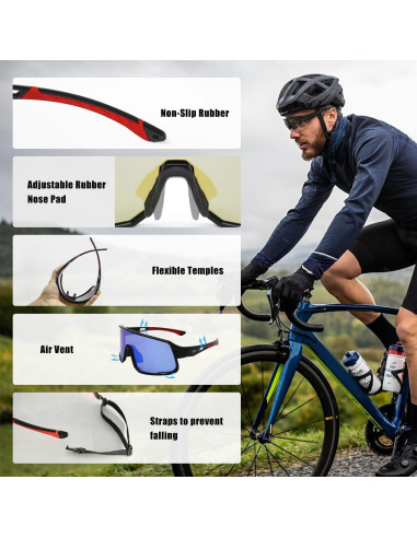 Gafas de Tiro GY Unisex con Lentes Polarizados y Estuche