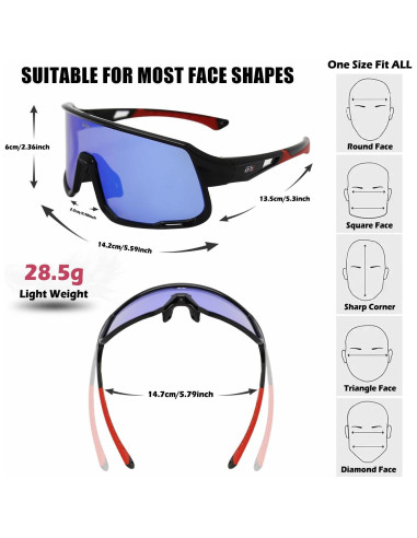 Gafas de Tiro GY Unisex con Lentes Polarizados y Estuche