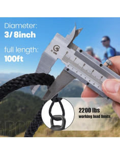 Cuerda Trenzada de Polipropileno SDLTHR 30.48m 9.5mm Negra 2