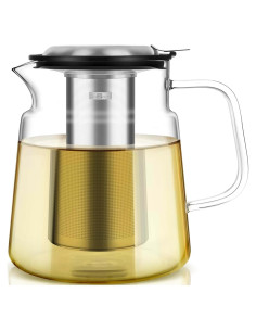 Tetera de Vidrio Aquach 1.68L con Infusor Acero Inoxidable
