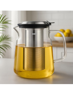 Tetera de Vidrio Aquach 1.68L con Infusor Acero Inoxidable 2