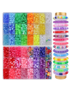 Kit de Cuentas de Pony XSEINO 2600 Piezas 9mm Multicolor