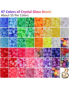 Kit de Cuentas de Pony XSEINO 2600 Piezas 9mm Multicolor 2