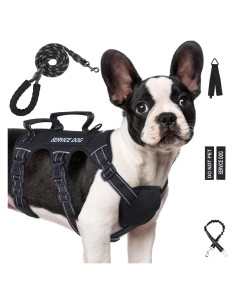 Arnés para Perros Medianos Yungaspy Negro a Prueba de Escape