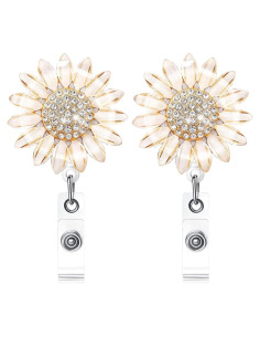 Soporte de Insignia Retráctil Ascrafter 2 Piezas Flor Champán