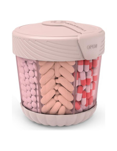 Dispensador de Pastillas HIONXMGA Grande 7 Compartimentos Rosa