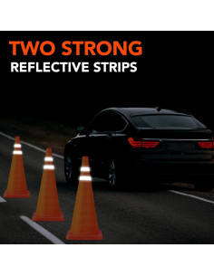 Conos de Seguridad Plegables TENKAIWICK 28" Naranjas - 8 Piezas 2