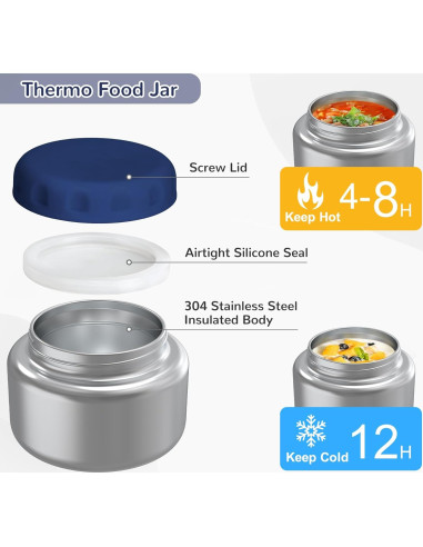 Caja de Almuerzo Bento Aimsnk para Niños 1.5L con Termo 355ml