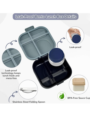 Caja de Almuerzo Bento Aimsnk para Niños 1.5L con Termo 355ml
