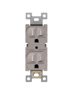 Enchufe Doble ENERLITES 61580-TR-NK 15A 125V Niquel