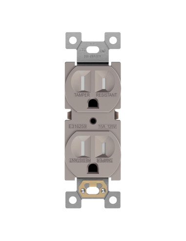 Enchufe Doble ENERLITES 61580-TR-NK 15A 125V Niquel