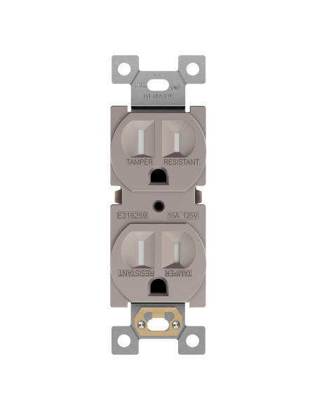 Enchufe Doble ENERLITES 61580-TR-NK 15A 125V Niquel