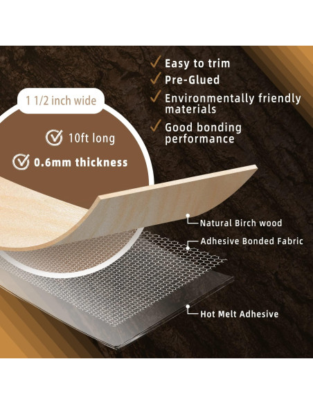 Banda de Biselado GSCIT Club Abeto 3.05m 0.6mm Adhesiva