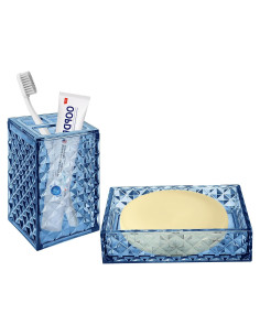 Juego de Accesorios de Baño Boho CDorigin 2 Piezas Azul