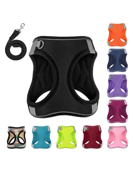 Arnés Reflectante para Perros PWOD XXS Negro Carbón