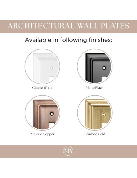 Placa de Pared Rocker 4 Gang Monarca Abode Cobre Antiguo