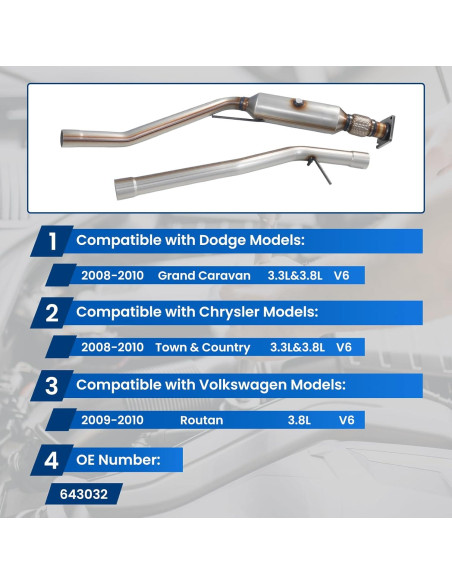 Convertidor Catalítico SPEEDFusion para Chrysler Town & Country 2008-2010