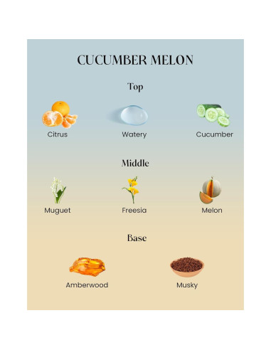 Vela Aromática M&SENSE Melón y Pepino 300g Cera Soja 60h