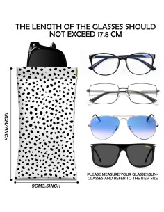 Estuche para Gafas de Sol 2 PCS Cuero PU con Paño Limpieza 2