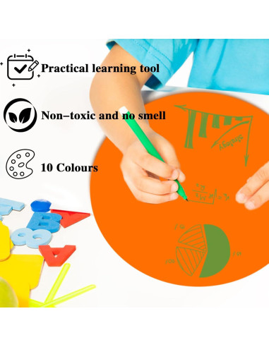 10 Puntos de Borrado en Seco Xuyyicao 28 cm Multicolor